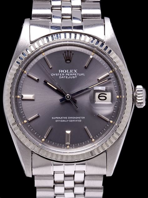 rolex 1601 gray dial|rolex datejust 1601 price.